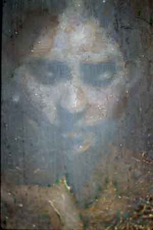 Garment Worker (Detail), 1996 oil on canvas 11x14