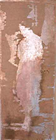 Woman Descending, 2000, Acrylic on linen 72 x 27 inches, Private Collection