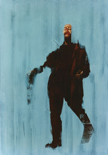 Zipperhoofd, 1991, Oil on canvas 88 x 62 inches